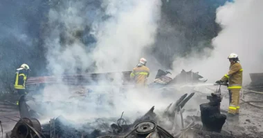 На Буковині сталася масштабна пожежа у господарській будівлі