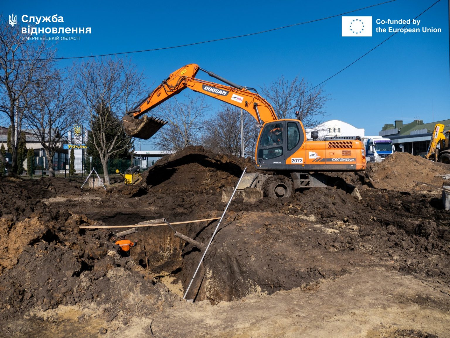 На пункті пропуску Порубне завершують будівництво системи водовідведення