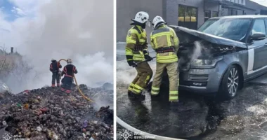 На Буковині за добу ліквідували п’ять пожеж: горіли суха трава та авто