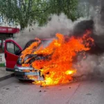 У Чернівцях під час руху загорівся автомобіль