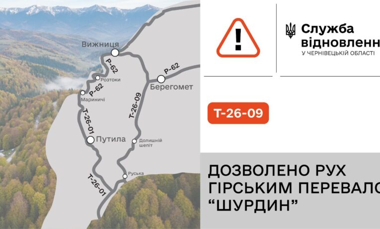 Рух через перевал «Шурдин» відновлено