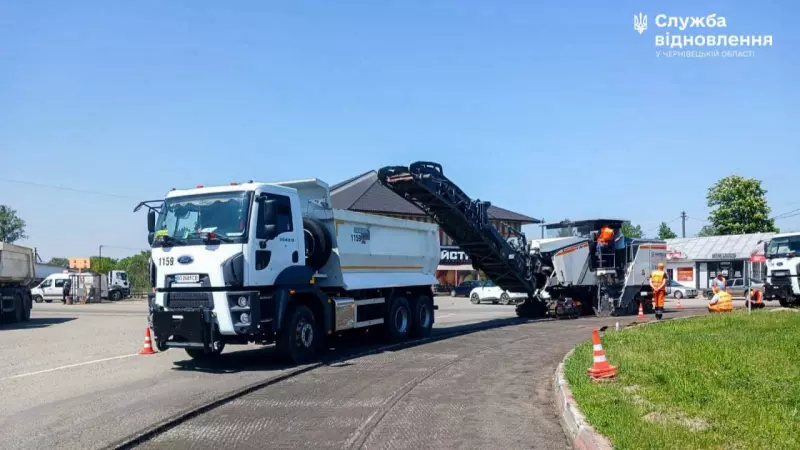 На кільці в Мамаївцях триває ремонт дорожнього покриття: водіїв просять бути уважними