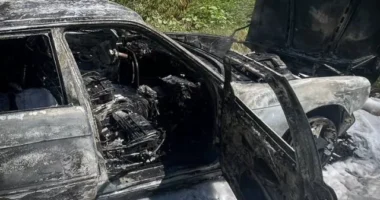 На Буковині в селі Дорошівці згорів автомобіль BMW через ймовірне коротке замикання