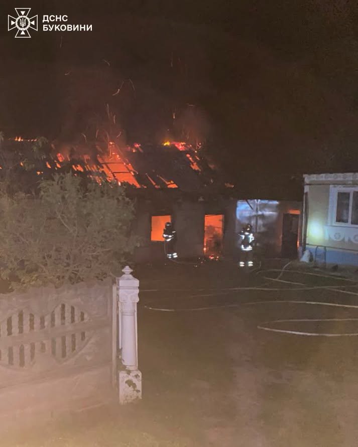 На Буковині сталися пожежі в будівлях і займання сухої трави