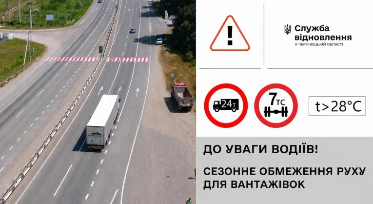 На Буковині через спеку обмежили рух великовагового транспорту: коли діятиме заборона