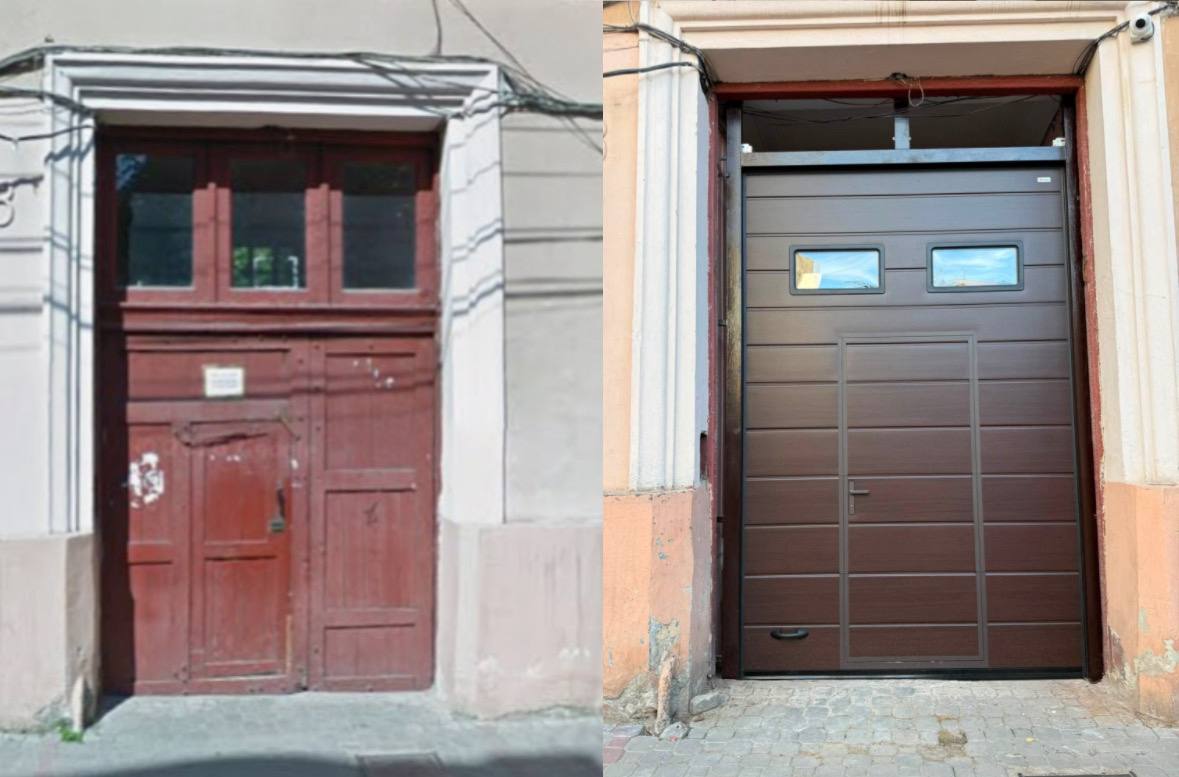 У центрі Чернівців відреставрували історичні двері на вулиці Українській