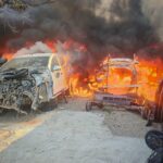 У Чернівцях через коротке замикання згоріла господарська споруда з автозапчастинами