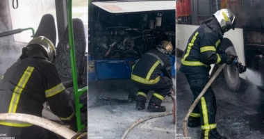 У Чернівцях під час руху загорівся маршрутний автобус