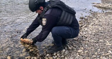 У Чернівцях на березі Пруту знищили артснаряд часів Першої світової війни